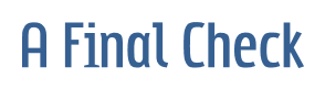 Final Check
